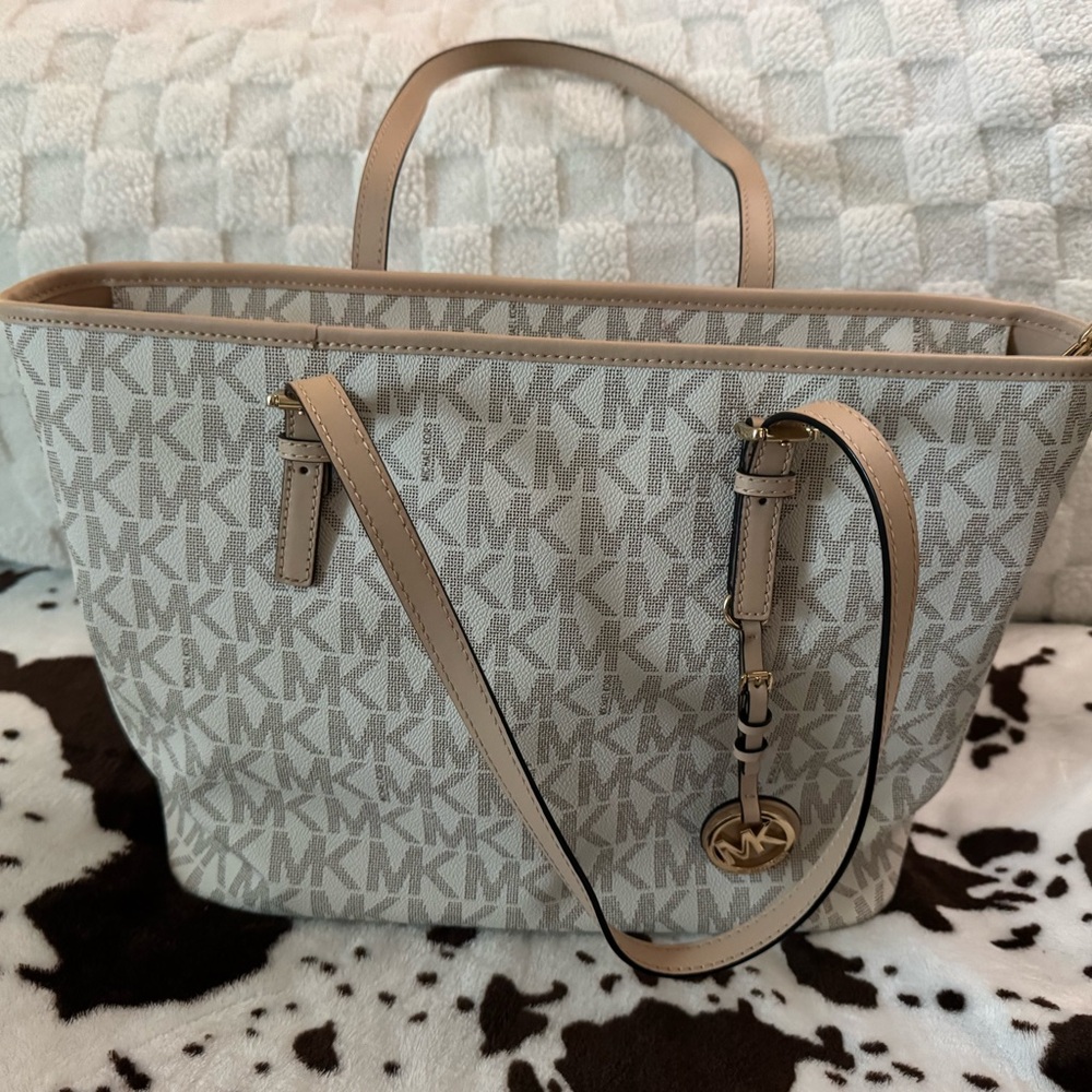 Michael Kors Monogram Beige Tote